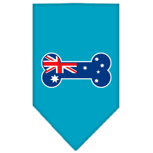 Bone Flag Australian Screen Print Bandana Turquoise Small